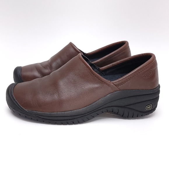 Keen Shoes - KEEN Utility PTC Slip-On II Womens 7.5 Work Comfort Shoes Brown Leather